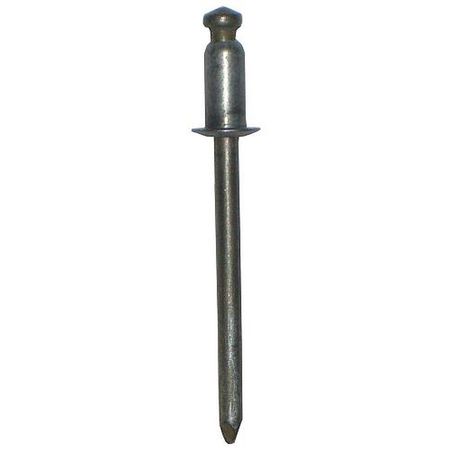 STANLEY ENGINEERED FASTENING Blind Rivet, Dome Head, 0.1875 in Dia., 0.82 in L, Monel Body, 1000 PK MD610BS
